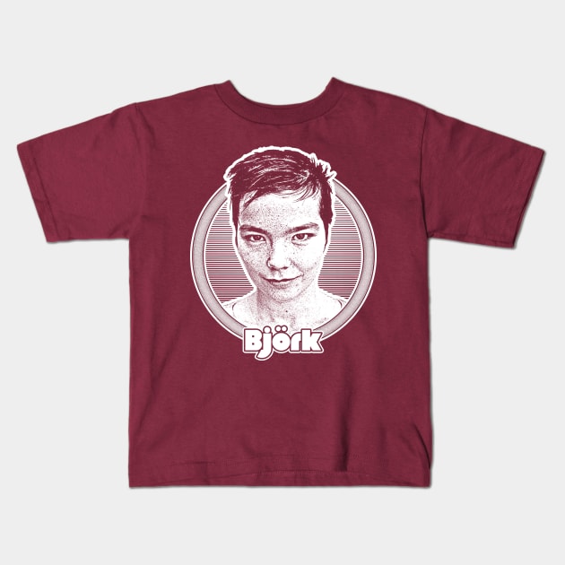 Björk /// Retro Style Fan Art Design Kids T-Shirt by DankFutura
